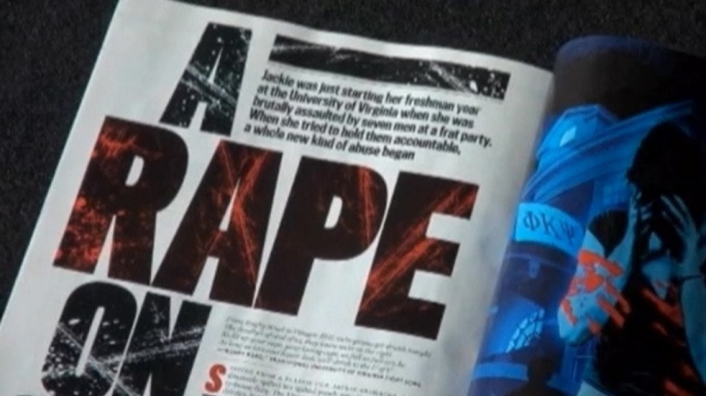 A page from “A Rape on Campus,” published in the December 2014 issue of Rolling Stone. (Reuters)